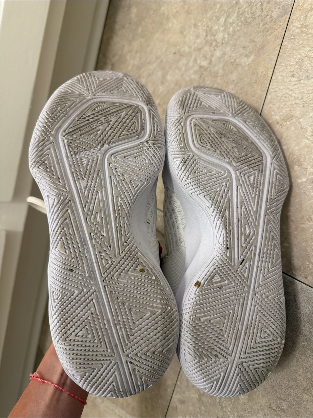 Nike White and Black Mesh Training Sneakers - Picture 2 of 2